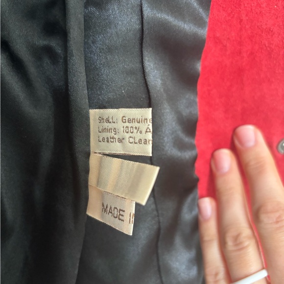 Scully Women's Red Genuine Suede Blazer with Stud Accents - Picture 4 of 8